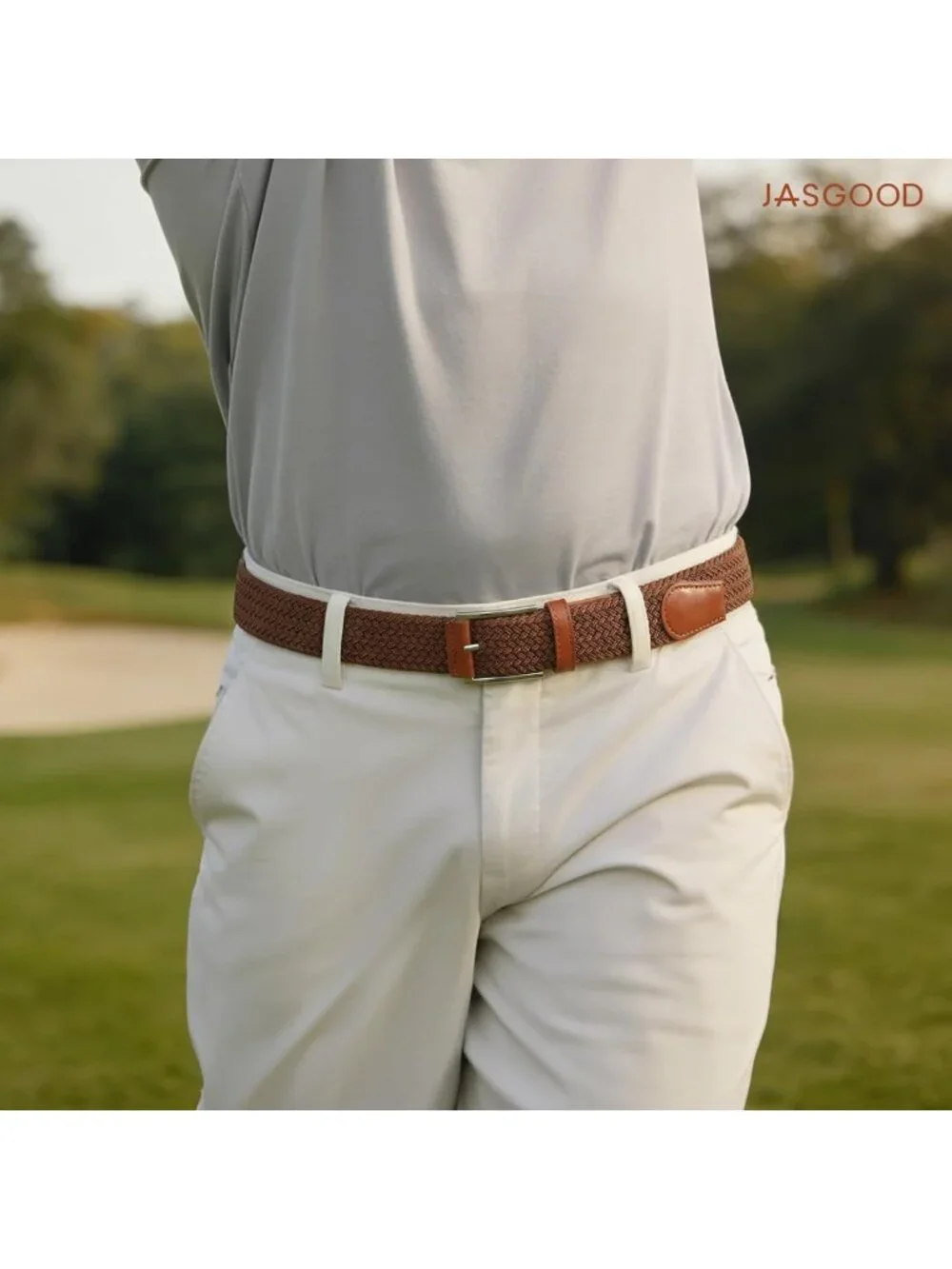 3-Pack Stretchy Elastic Golf Belts for Men - Casual Woven Braided Belts for